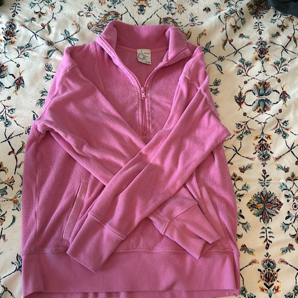 Aerie Terry Cloth Quarter Zip, Size XS